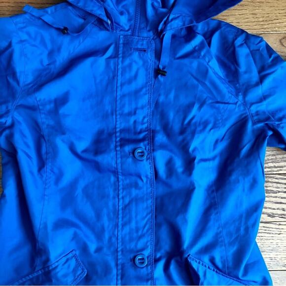 Lands’ End Rain Windbreaker Hooded Royal Blue Jacket Women’s Size XS (4-6) - Picture 4 of 11
